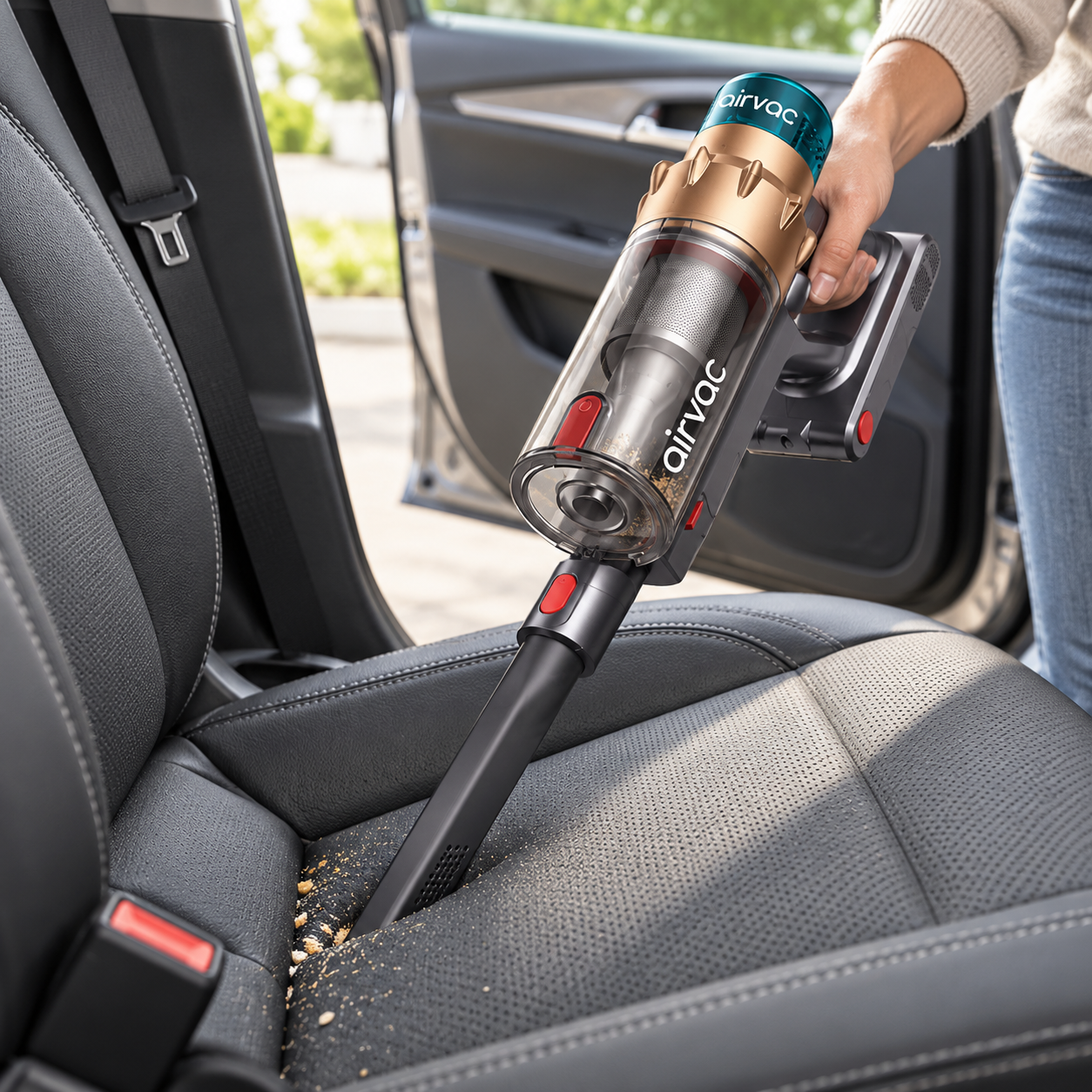 Treppenreinigung mit dem Airvac V18 im Handstaubsauger-Modus