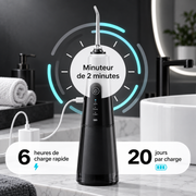 Minuteur deux minutes et autonomie hydropulseur