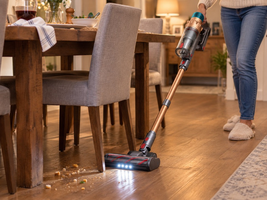 Airvac V18 im Handmodus reinigt Autositze
